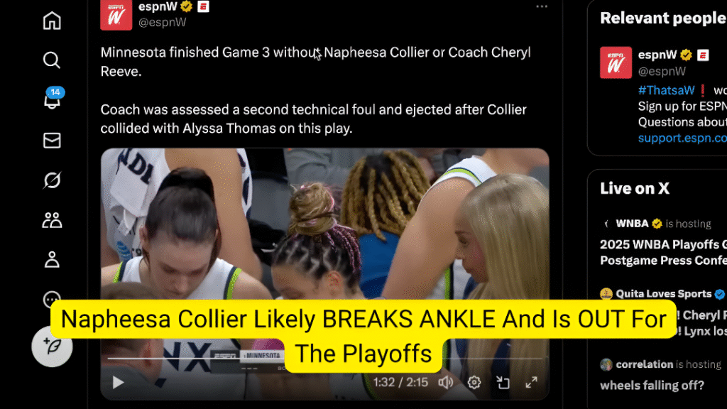 Napheesa Collier ankle injury