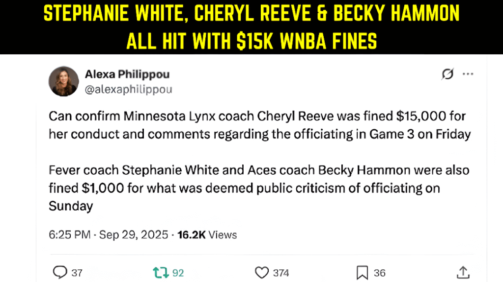 WNBA fines coaches