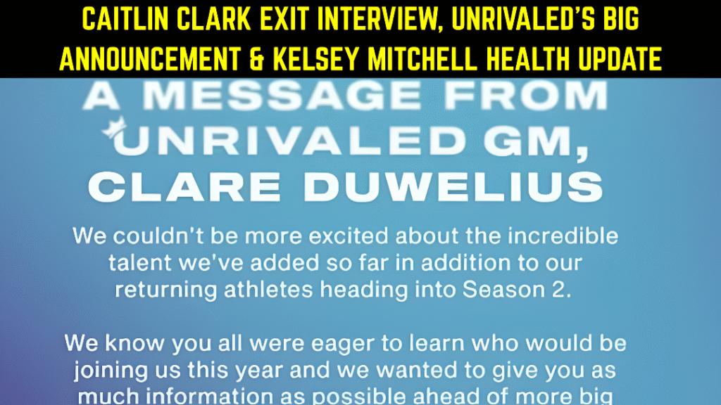 Caitlin Clark Unrivaled announcement