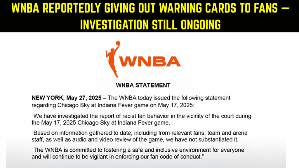 WNBA warning cards