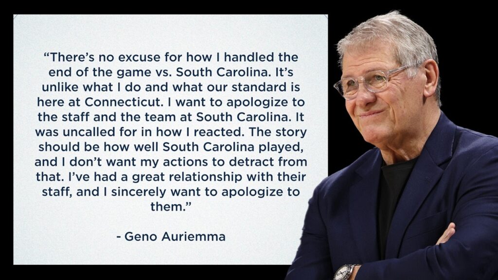 Gino Auriemma APOLOGY EXPOSED After South Carolina Drama